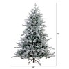 Nearly Natural 6-ft Pre-Lit Artificial Fraser Fir Flocked Christmas Tree with Instant Connect Technology and 280 Warm White LED Lights - 2 of 4