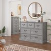 Farmhouse 7 Drawers Dresser for Bedroom, Wood Dresser Chest of Drawers Organizer Storage - 3 of 4