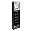 Kate and Laurel Linch Rectangle Metal Wall Clock, 13x45, Black - 2 of 4