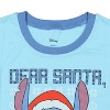 Seven Times Six Disney Stitch T-Shirt Men's Dear Santa I'll Be Good Next Year Ringer Tee Blue - 3 of 4