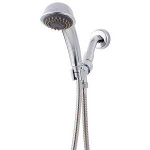 Whedon Flow Pro Showerhead 2 gpm, Polished Chrome Plastic 3 settings Handheld - 1 of 4