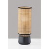 Sheffield Table Lantern Black - Adesso: Ceramic Base, Rattan Shade, ETL Listed, No Assembly Required - 2 of 4