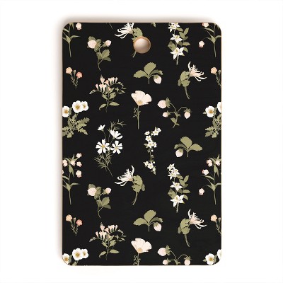 Iveta Abolina Pineberries Botanicals Black Cutting Board Rectangle - Deny Designs