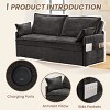 Chenille Pull Out Convertible Sleeper Sofa with Storage Pockets,USB & Type-C Charging Ports for Living Room,Apartment,Bedroom-Baofuwish - 2 of 4