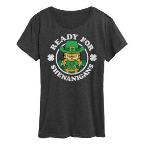 Women's - Garfield - Ready For Shenanigans Short Sleeve Graphic T-Shirt - 1 of 4