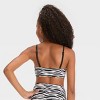 Girls' 'Sun Seeker' Zebra Striped Bikini Swim Top - art class™ Black - 3 of 3