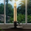 IMC Williamsburg Battery Operated LED Candle with On/Off Sensor, Wax Drips, Antique Bronze, 9in - 2 of 3