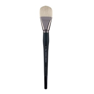 Creative Mark Imperial Professional Chungking Hog Bristle Brush - Filbert , Handmade Long Handle Oil Paint Brushes for Artists, Nickel-Plated Brass - 1 of 4