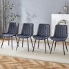 Ridstar 4 Piece Dining Chairs, Armless Chair For Dining Room-Black - 3 of 4
