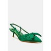 Okshak Satin Bow Slingback Women Sandals - 2 of 4