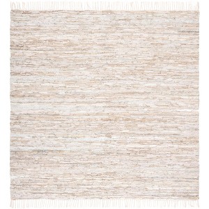 Vintage Leather W/ Fringes VTL501 Flat Weave Indoor Rugs - Safavieh - 1 of 4