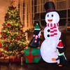 Costway 6 FT Inflatable Snowman & Penguins Christmas Decor w/Colorful LED Lights - 3 of 4