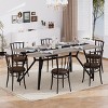 Vynxaria 70.9'' Rectangular Large Dining Table – 8-Person Capacity, Two-Tone Gray/Black Industrial Rustic Table with Adjustable Feet - 3 of 4