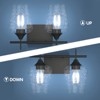 Tangkula 2/3-Light Wall Sconce Vanity Light Fixture with Clear Seeded Glass Lampshade - 4 of 4