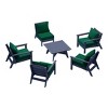 WestinTrends Avalon Outdoor 6-Piece Modular Sectional Patio Furniture Sofa Set, Navy Blue/Green - 4 of 4