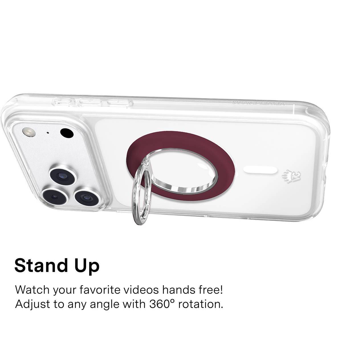VELVET CAVIAR Magnetic Cell Phone Ring & Stand Charms - Burgundy 1990 - thumbnail 3