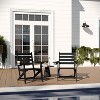 Merrick Lane Indoor/Outdoor Adirondack Dining Chair with Fold Out Cup Holder, Recycled All-Weather HDPE Adirondack Chair - 2 of 4