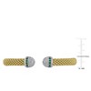 EVERLY JEWELRY | Two Tone Silver 0.40 CT TGW White, Green Cubic Zirconia 6mm wide popcorn stretch Bangle - 2 of 4