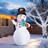 FONTOI 12FT Christmas Inflatable Giant Snowman Holding Gift Boxes Funny Holiday Yard Decoration for Outdoor Party, White, 15.75"*10.83"*6.3" - 3 of 4