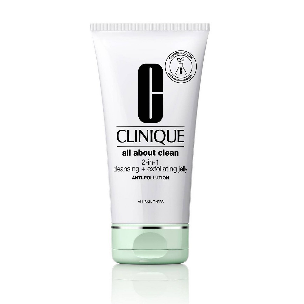 Photos - Cream / Lotion Clinique All About Clean 2-In-1 Cleansing + Exfoliating Jelly - 5 fl oz  