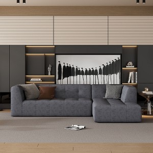 NicBex 2PCS L Shaped Sectional Sofa 3 Seat Modern Modular Sofa for Living Room & Apartment & Office - 1 of 4