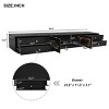 Modern TV Stand for 95” TV with Fluted Glass Doors and Tempered Glass Shelf,Storage Drawers Media Console for Living Room-Baofuwish - 4 of 4