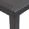 vidaXL Patio Table Garden Outdoor Porch Dining Table with Rattan Look Plastic - 3 of 4
