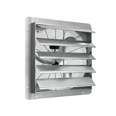 Garvee 20'' Shutter Exhaust Fan, Aluminum Automatic Wall Exhaust Fan, 1500RPM High Speed Low Noise, Ventilation Cooling for Garage, Attic, Barn, Shed
