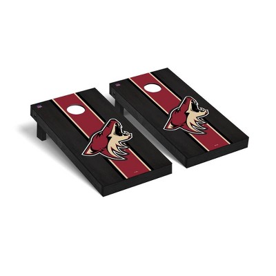 NHL Arizona Coyotes Premium Cornhole Board Onyx Stripe Version