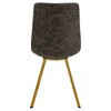 LeisureMod Markley Dining Chair Modern Upholstered Leather with Gold Legs Set of 4 - 4 of 4