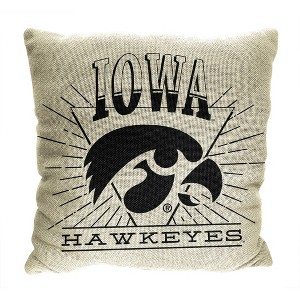 NCAA Iowa Hawkeyes 26 x 26 Woven Tapestry Pillow - 1 of 4