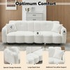 96" Modern Sofa Couch, 3 Seater Upholstered Sofa with 2 Pillows, Deep Seat Sofa Couch, Comfy Loveseat for Living Room Bedroom Apartment Office - 4 of 4