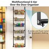 LunaLulinlk 6-Tier Over the Door Pantry Organizer, Heavy-Duty Metal with 6 Baskets, Hanging Storage and Organization for Kitchen, Spice Rack - 4 of 4