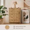 Jojoka Fluted 5 Drawers Dresser, Modern Chest of Drawers with Anti-Tipping Device for Bedroom - 3 of 4