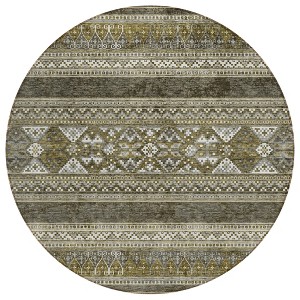 Taupe Beige And Ivory Southwestern Washable Indoor Outdoor Area Rug - 1 of 4