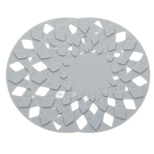 Unique Bargains Silicone Heat-Resistant Non-Slip Round Trivet Placemats 6.7" 2 Pcs - 1 of 4