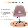 CAVINAS Armless Home Office Desk Chair with Wheels, Adjustable Swivel Task Chair, Ergonomic Office Chair, Computer Chair Vanity Chair - 4 of 4