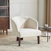 KWPZQEB Mid-Century Accent Chair, Upholstered Armchair Chairs with Solid Wood Legs, Modern Reading Chair for Living Room, Bedroom - 3 of 4