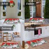 Christmas Area Rug Carpet, Snowflake Tree Washable Runner Carpet for Living Room Kitchen Dining Kids Room Nursery Office, Red - 4 of 4