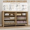 5 Drawer Tall Dresser for Bedroom, 45 in Rattan Dresser, Boho Chest of Drawers, Wooden Chest with Clothes Storage Cabinet - 4 of 4