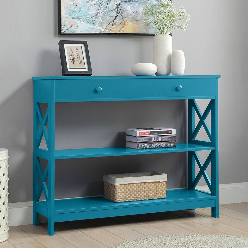 Breighton Home Xavier Console Table with Open Shelves and Drawer, 3 of 13