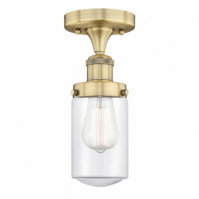 Dover - 1 Light Semi-Flush Mount In Industrial Style-8.25 Inches Tall and 6.5 Inches Wide