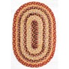 Earth Rugs Jute Placemat 13"x19", Burgundy/Gray/Cream Braided Table Mat, Rustic Country Dining Accent in Oval Design - 2 of 3