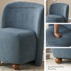 Runesay Modern Low Back Accent Chair,Upholstered Armless Living Room Chairs with Round Pine Wood Feet - 4 of 4