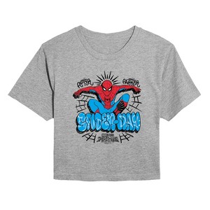 Women's - Spider-Man - Street Cropped Graphic T-Shirt : Target