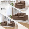 MOONMISS 80"Modular Sectional Sofa Cloud Couch with Cushion Covers Removable Furniture for Living Room Bedroom Apartments Dorms - 2 of 4
