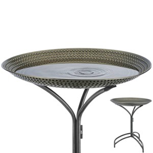 Good Directions 24" Bird Bath with Stand - Pewter & Copper - 1 of 4
