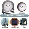 Aoibox Modern Silvery Table Clock on Stand ¨C Decorative Desk & Shelf Mantel, Farmhouse Non-Ticking, Home D¨¦cor for Living Room, Bedroom, Office - 3 of 4
