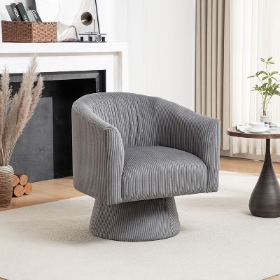 SEYNAR Mid Century Modern Velvet 360 Degree Swivel Accent Chair