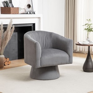 SEYNAR Mid Century Modern Velvet 360 Degree Swivel Accent Chair - 1 of 4